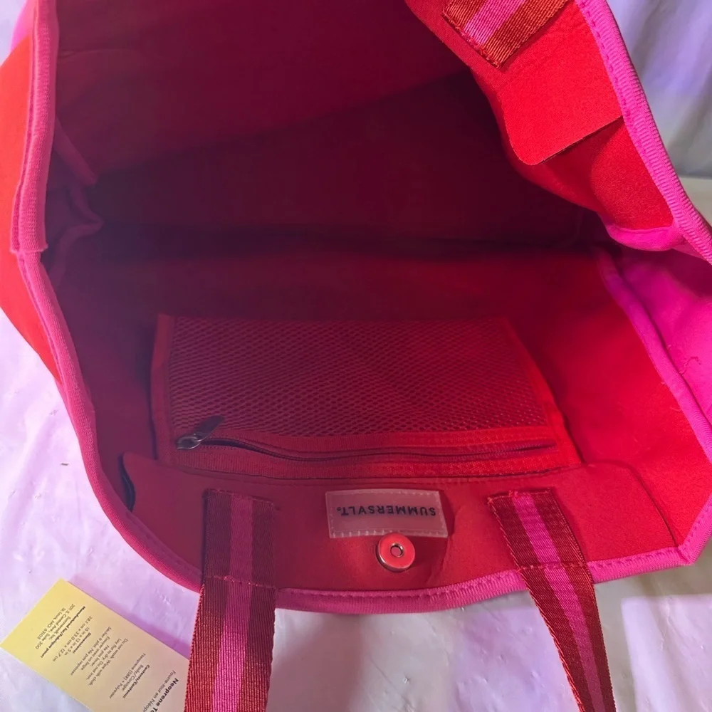 Summersalt Pink and Red Tote Bag